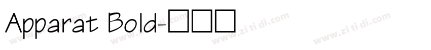 Apparat Bold字体转换